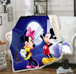 JETÉE MICKEY MOUSE ET MINNIE (COUVERTURE) 5 PIEDS X 6 PIEDS